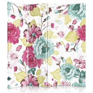 Parawan dwustronny, Vintage flowers 145x170