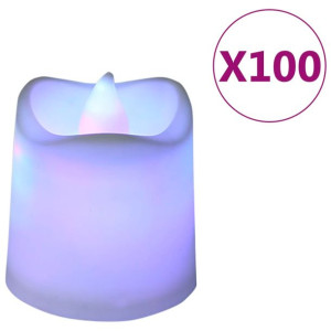 Elektryczne podgrzewacze / świeczki LED, 100 szt., kolorowe