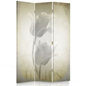 Parawan dwustronny, Tulipany w stylu retro 110x170