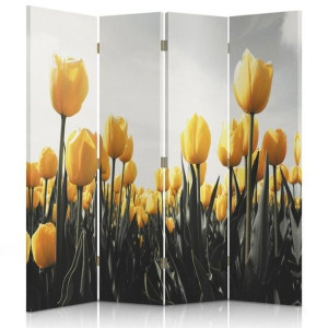 Parawan dwustronny, Łąka żółtych tulipanów 145x170