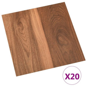 Samoprzylepne panele podłogowe, 20 szt., PVC, 1,86 m², brązowe