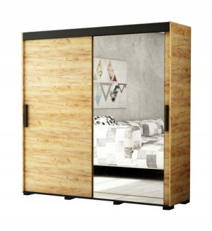 Szafa BERGAMO T2 garderoba 150 cm z lustrem RIBES