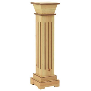 Klasyczny kwietnik kolumna, jasne drewno, 17x17x66 cm, MDF