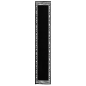 Chodnik dywanowy, BCF, czarny z motywem, 60x450 cm