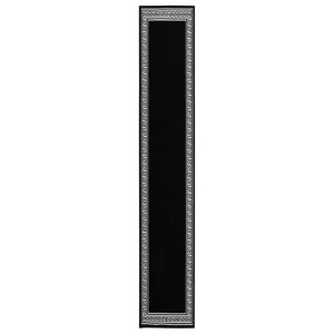 Chodnik dywanowy, BCF, czarny z motywem, 60x500 cm