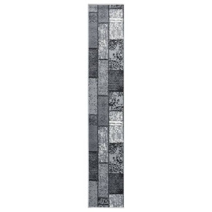 Chodnik dywanowy, BCF, szary z geometrycznym wzorem, 60x500 cm
