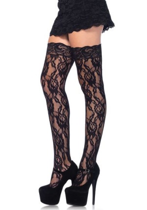 Bielizna-lace Stockings With Lace Top Os