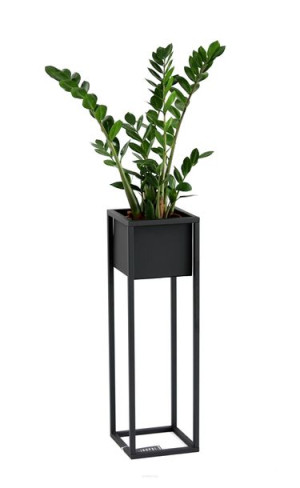 Kwietnik Metalowy Stojak 70cm czarny skrzynka LOFT