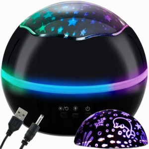 Projektor Gwiazd Star Lampka Nocna Obrotowa 2w1