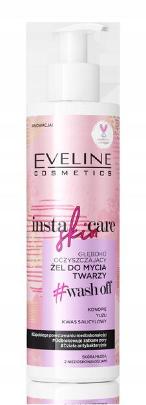 EVELINE INSTA SKIN Żel d/mycia twarzy 200ml.