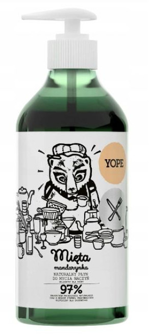 YOPE Płyn do mycia naczyń MIĘTA I MANDARYNKA 750ml