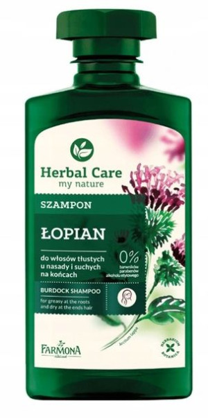 HERBAL CARE Szampon łopianowy do tłustych 330ml