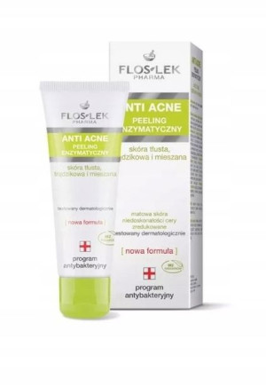 Flos-Lek Anti Acne Peeling enzymatyczny skóra tłus