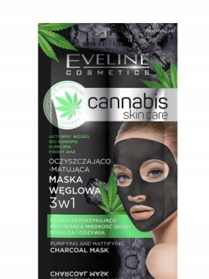 Eveline Cannabis Skin Care Maska węglowa 3w1 7 ml