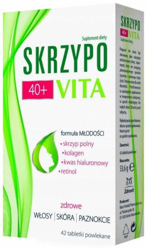 SKRZYPOVITA 40+ włosy skóra paznokcie 42 tabletki