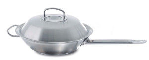 Fissler Wok z długą rączką z metal. pokrywą 4,1l Original Profi Collection
