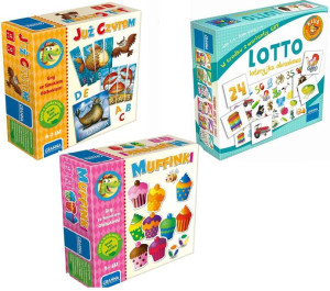 Granna Zestaw Gier Już Czytam + Lotto + gratis Muffinki
