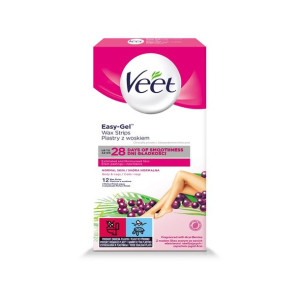 Veet Veet plastry wosk do depilacji ciała skóra normalna 12 szt