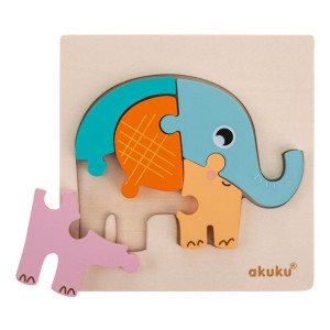 AKUKU A0600 Puzzle drewniane SŁOŃ