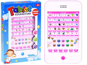 Tablet edukacyjny dla dzieci różowy zabawka interaktywna