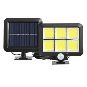 Mocna Lampa Solarna Z Czujnikiem Ruchu 120 Led