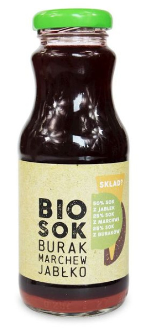Sok Jabłkowo - Marchwiowo - Buraczkowy Nfc Bio 250 Ml - Owocowe Smaki