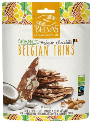 Kawałki Czekolady Mlecznej Z Migdałami I Kokosem Bezglutenowe Bio 120 G - B