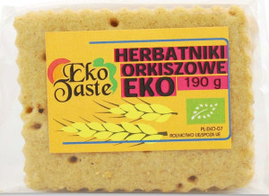 Herbatniki Wegańskie Orkiszowe Bio 190 G - Eko Taste (tast)
