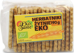 Herbatniki Wegańskie Żytnie Bio 190 G - Eko Taste (tast)