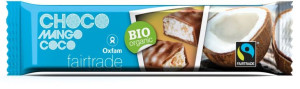 Baton Kokos - Mango W Polewie Czekoladowej Fair Trade Bio 33 G - Oxfam