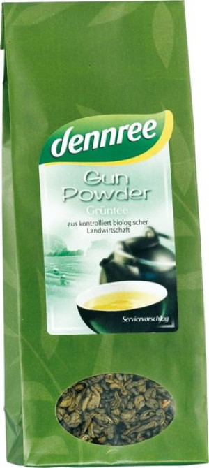 Herbata Zielona Gunpowder Liściasta Bio 100 G - Dennree