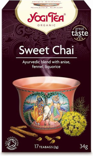 Herbatka Słodki Chai (sweet Chai) Bio (17 X 2 G) 34 G - Yogi Tea