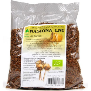 Nasiona Lnu (siemię Lniane) Bio 250 G - Dary Natury