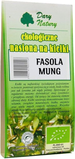 Nasiona Fasoli Mung Bio Na Kiełki 50 G - Dary Natury