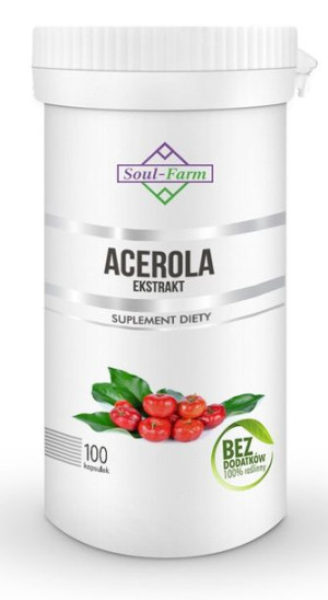 Acerola Ekstrakt 600 Mg 100 Kapsułek - Soul Farm