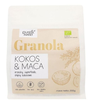 Granola Kokos&maca Bezglutenowa Bio 200 G - Pure&sweet