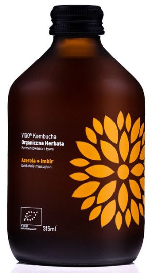 Kombucha Z Imbirem I Acerolą Bezglutenowa Bio 315 Ml - Vigo