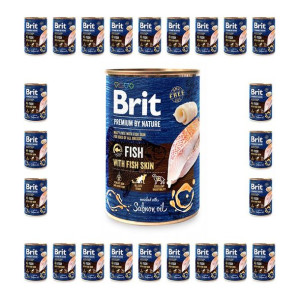 Pakiet Brit Premium By Nature Fish with Fish Skin Ryba Mokra Karma Dla Psa