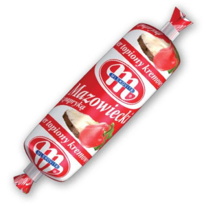 Serek topiony kremowy z papryką Mazowiecki - kiełbaska 100 g - Mlekovita