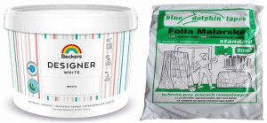 Farba lateksowa Beckers Designer White 10L biała + FOLIA