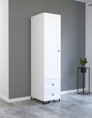 Estetyczna Biała Szafa Do Biura Mia 50x216x63