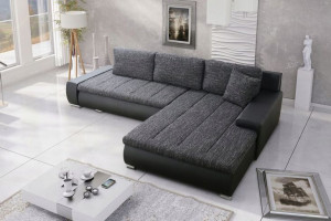 Duży narożnik do salonu DENERIS pow spania 255x150