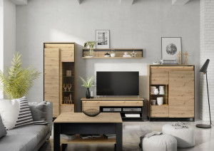 pojemna witryna led BOHO styl loft metal industrialny PUSH to open