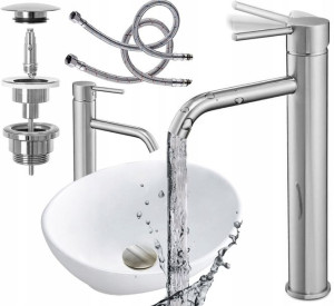 Zestaw Umywalka Sofia Mini Bateria Chrom Korek