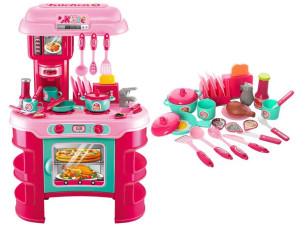 BABY MIX 008-908 Kuchnia ze światłem różowa 46423