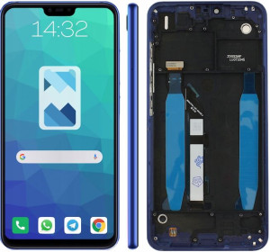 Wyświetlacz Lcd Xiaomi Mi 8 Lite Niebieski + Ramka