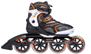 Łyżworolki Nils Extreme NA1060 S czarno-pomarańczowe rozmiar 46