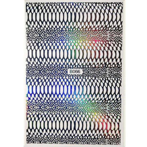 Naklejki do paznokci cienkie samoprzylepne opalizujące Snake Skin black