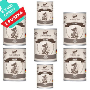 Natural Trail Dziczyzna  Bezzbożowa 6 x 800 g + 1 gratis