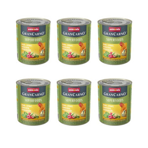 Pakiet Animonda GranCarno Superfoods Kurczak, Szpinak, Maliny, Pestki Dyni